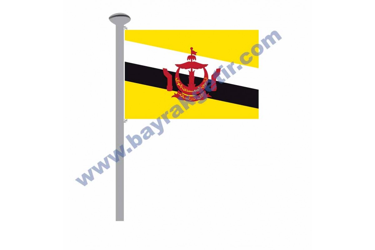 BRUNEİ GÖNDER BAYRAK 50x75 ( EBAT SEÇİNİZ )